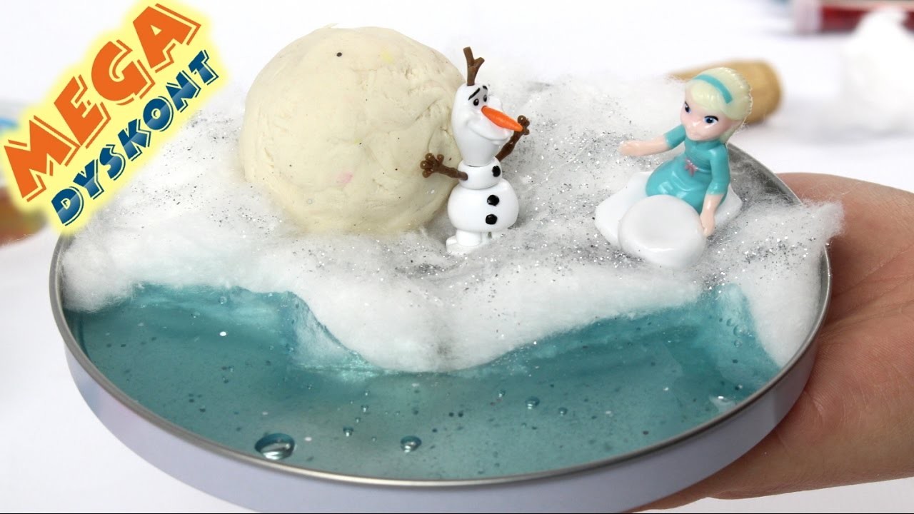 DIY: How to make frozen Elsa`s Island?. Jak zrobić Mroźną Wyspę Elsy? - Frozen & Slime & Play-Doh