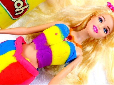DIY - Jak Zrobić Kolorowy Ogon Syrenki?. How to Make a colorful mermaid tail? - Play Doh & Barbie