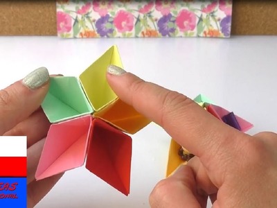 Kolorowe przegródki origami na biurko | papierowa dekoracja