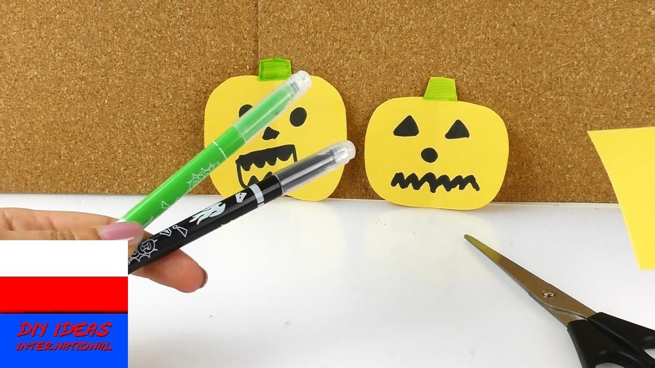 Dynie z papieru jako dekoracja jesienna lub Halloweenowa | proste i szybkie