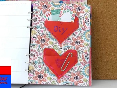 Origami | zakładki w kształcie serca do notesu i kalendarza | przegródka na naklejki i karteczki