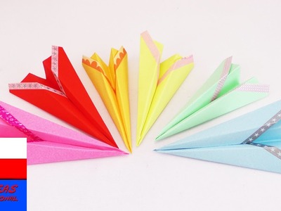 Samolot papierowy | samolociki w kolorach tęczy | proste origami dla dzieci