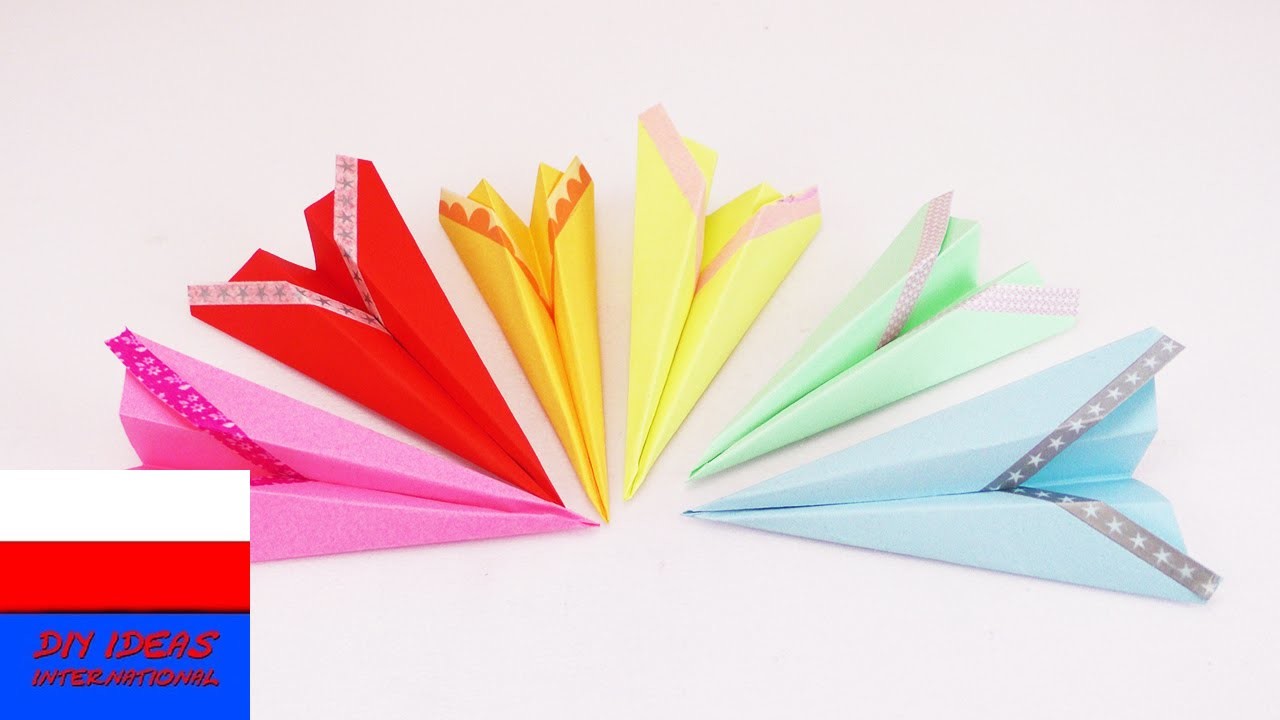 Samolot papierowy | samolociki w kolorach tęczy | proste origami dla dzieci