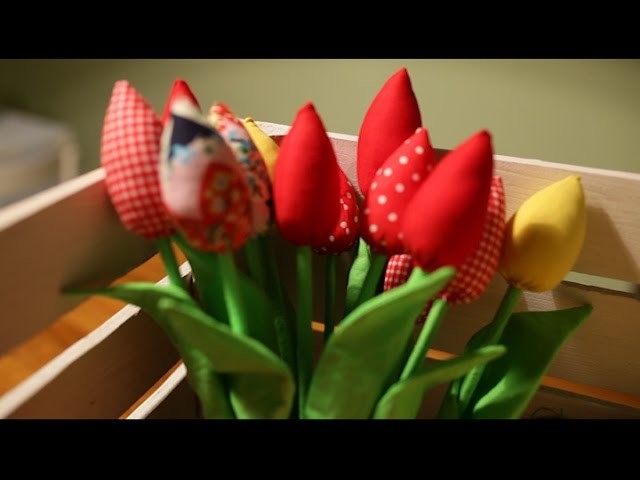 Szycie #1 Tulipany z materiału | Fabric tulips handmade