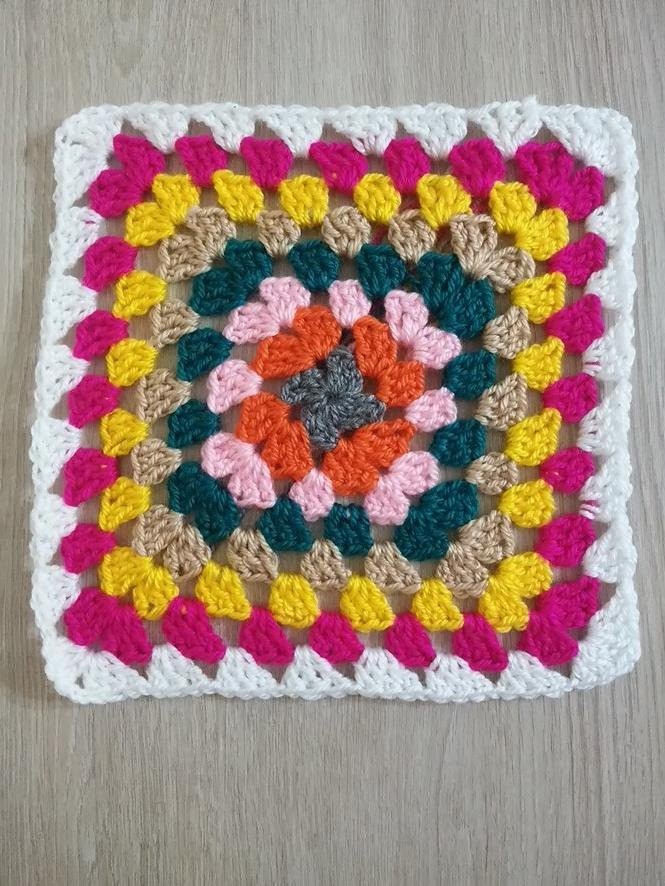 No 52# kwadrat babuni na szydełku 2 - granny square 2 crochet