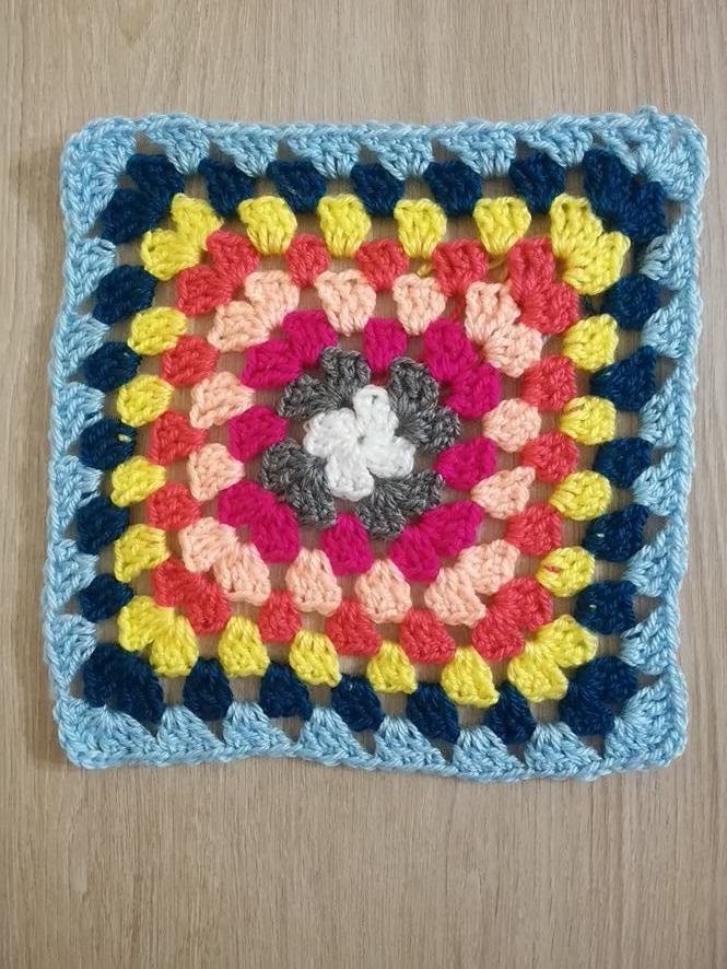 No 54# kwadrat babuni na szydełku 4 - granny square 4 crochet