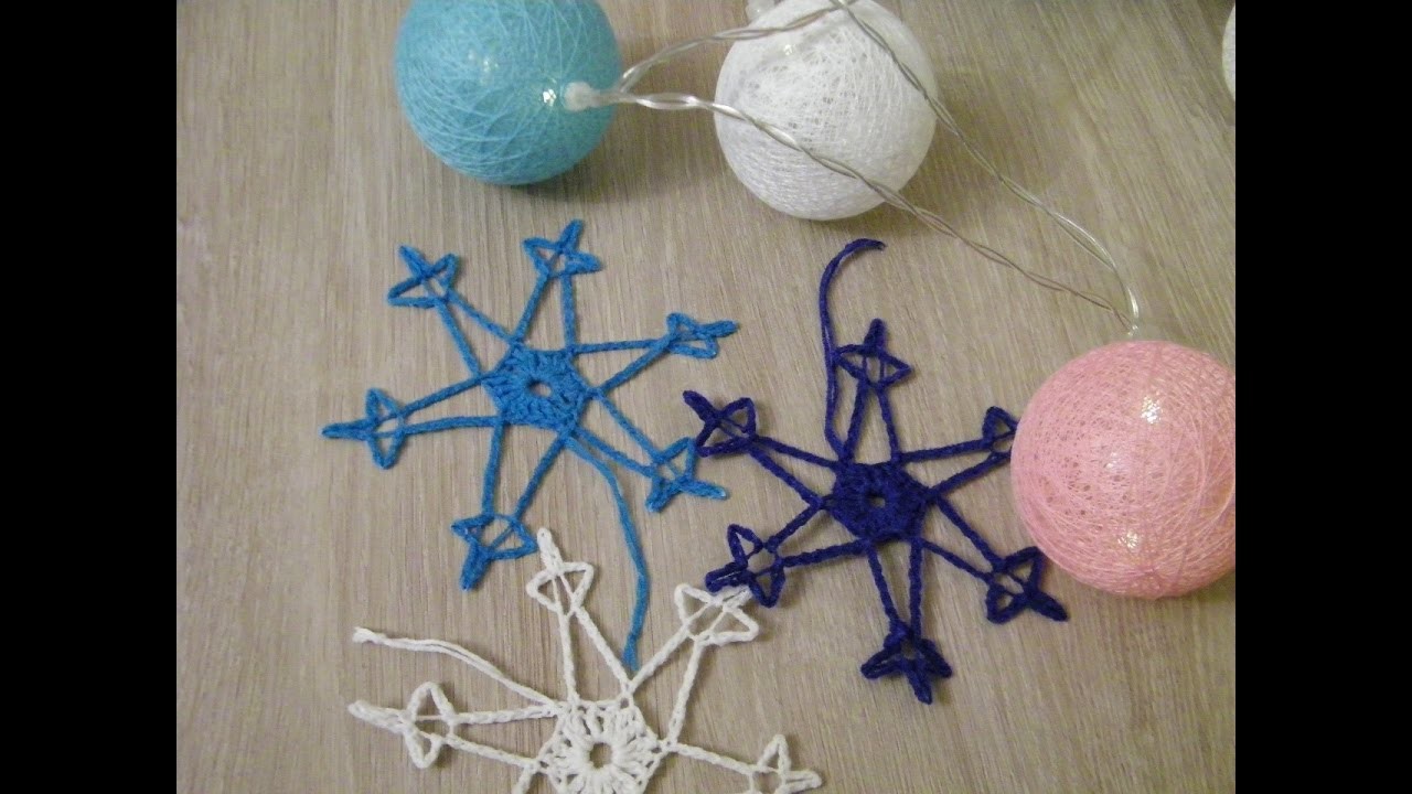 No66# Śnieżynka, śnieżka na szydełku nr 2 - snowflake on crochet nr 2