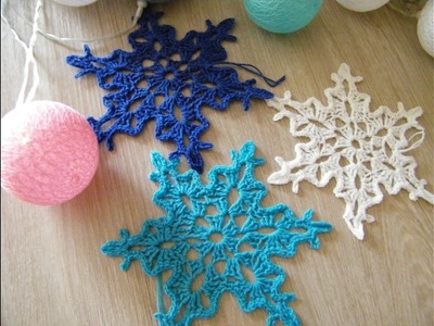 No70# Śnieżynka, śnieżka na szydełku nr 4 - snowflake on crochet nr 4