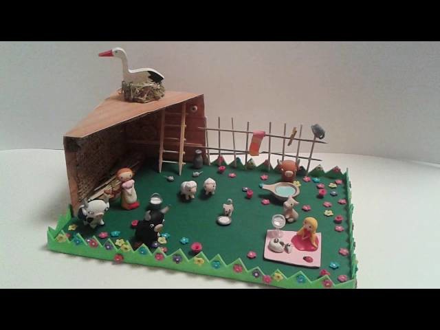 Miniaturowa, modelinowa: farma. miniature farm