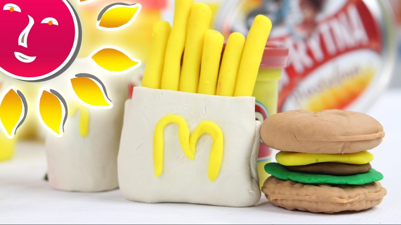 DIY - Jak zrobić Zestaw Happy Meal z McDonald`s z ciastoliny Play Doh? Fast food!