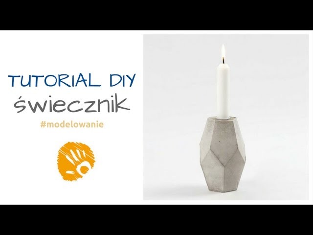 Cementowy świecznik - tutorial DIY