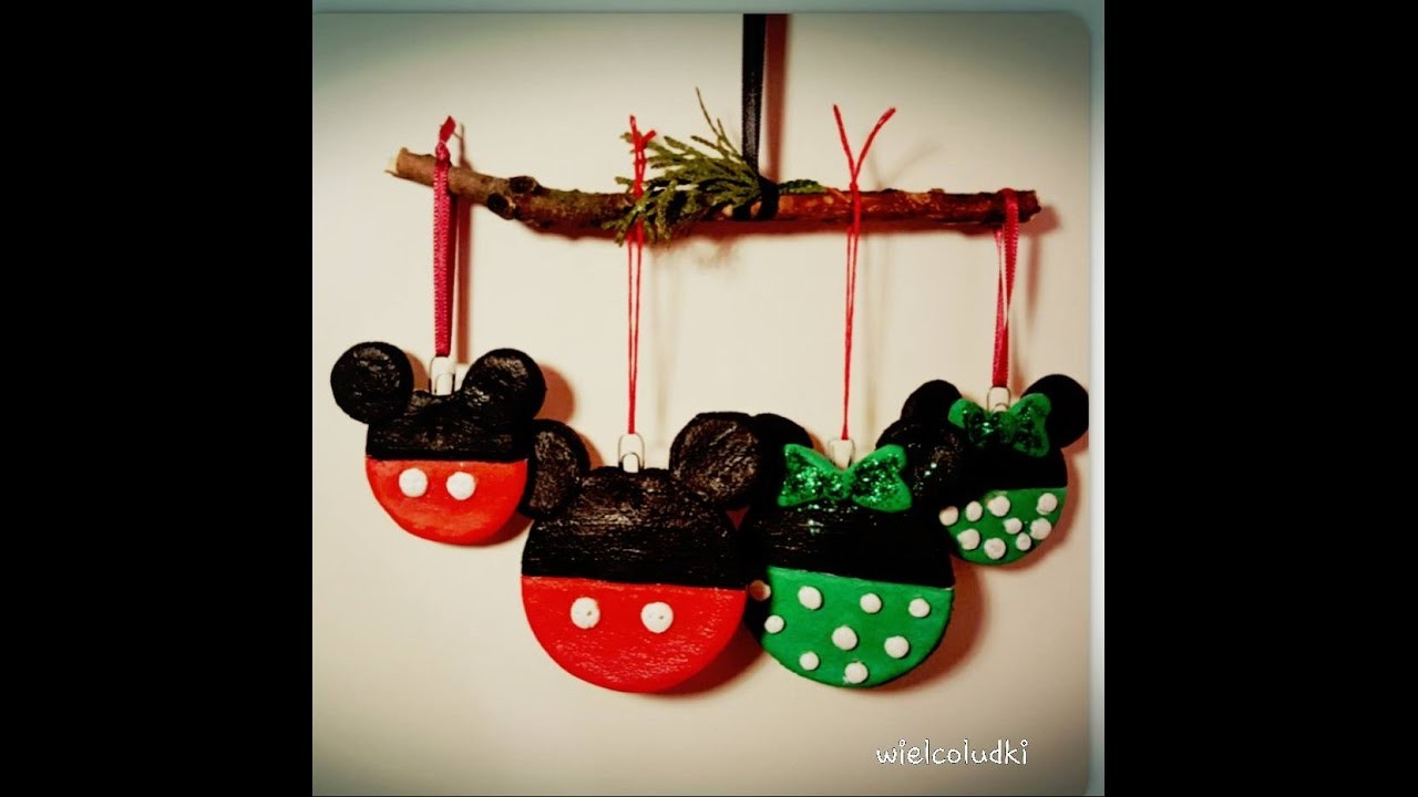 DIY - MIKI I MINNIE Z MASY SOLNEJ #1 OZDOBY ŚWIĄTECZNE