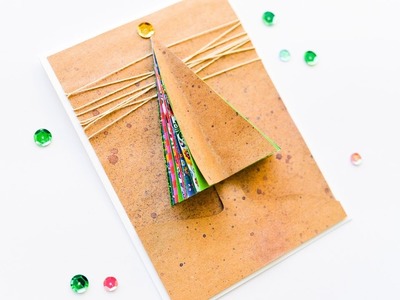 How to Make - Christmas Tree Card - Step by Step DIY | Kartka Świąteczna Choinka