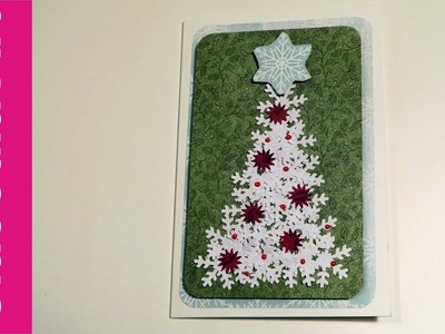 Kartka świąteczna z choinką (Christmas card with Christmas tree, DIY)