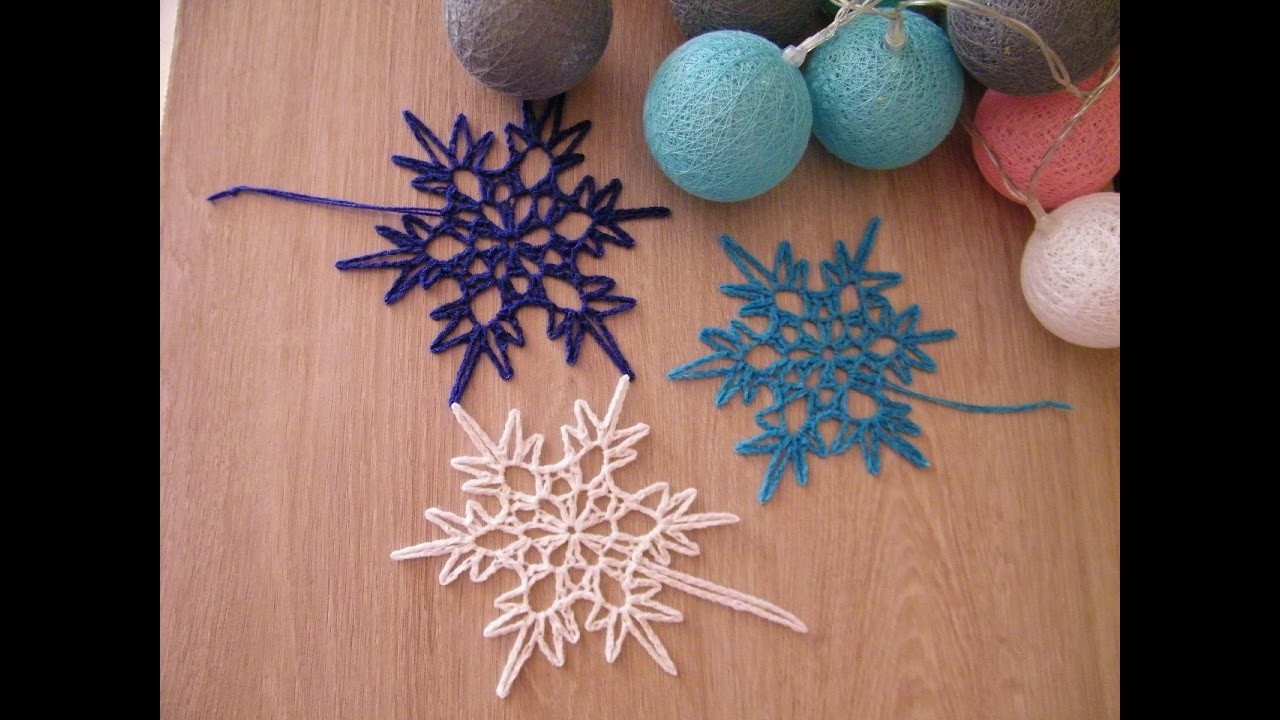 No 77# Śnieżynka, śnieżka na szydełku nr 7 - snowflake on crochet nr 7