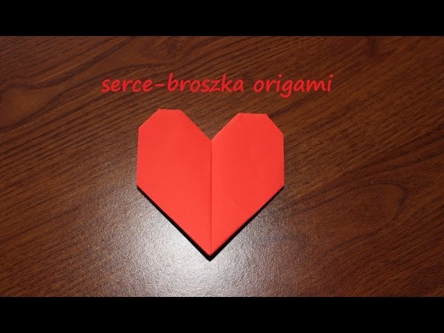 Serce broszka origami jak zrobić (heart-brooch)