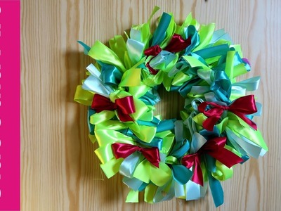 Wianek z kokardek (Wreath with ribbons, DIY)