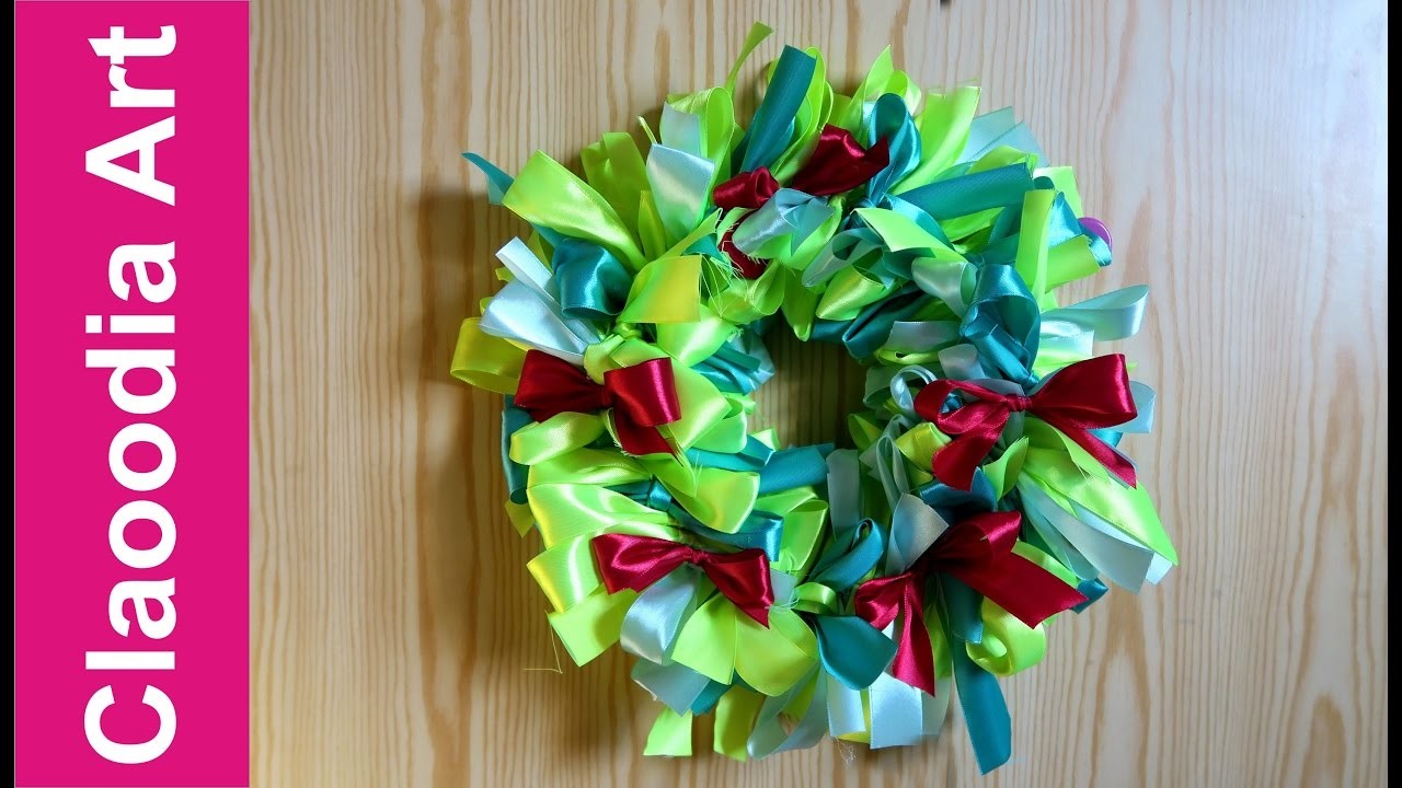 Wianek z kokardek (Wreath with ribbons, DIY)