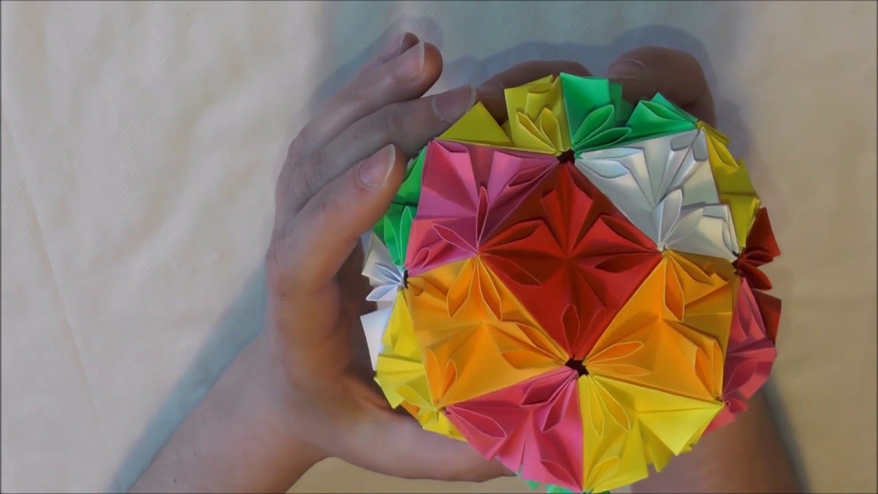Kula kwiatowa 3 ☛ origami kusudama ☛ loop ☛ jak wykonać krok po kroku ☚