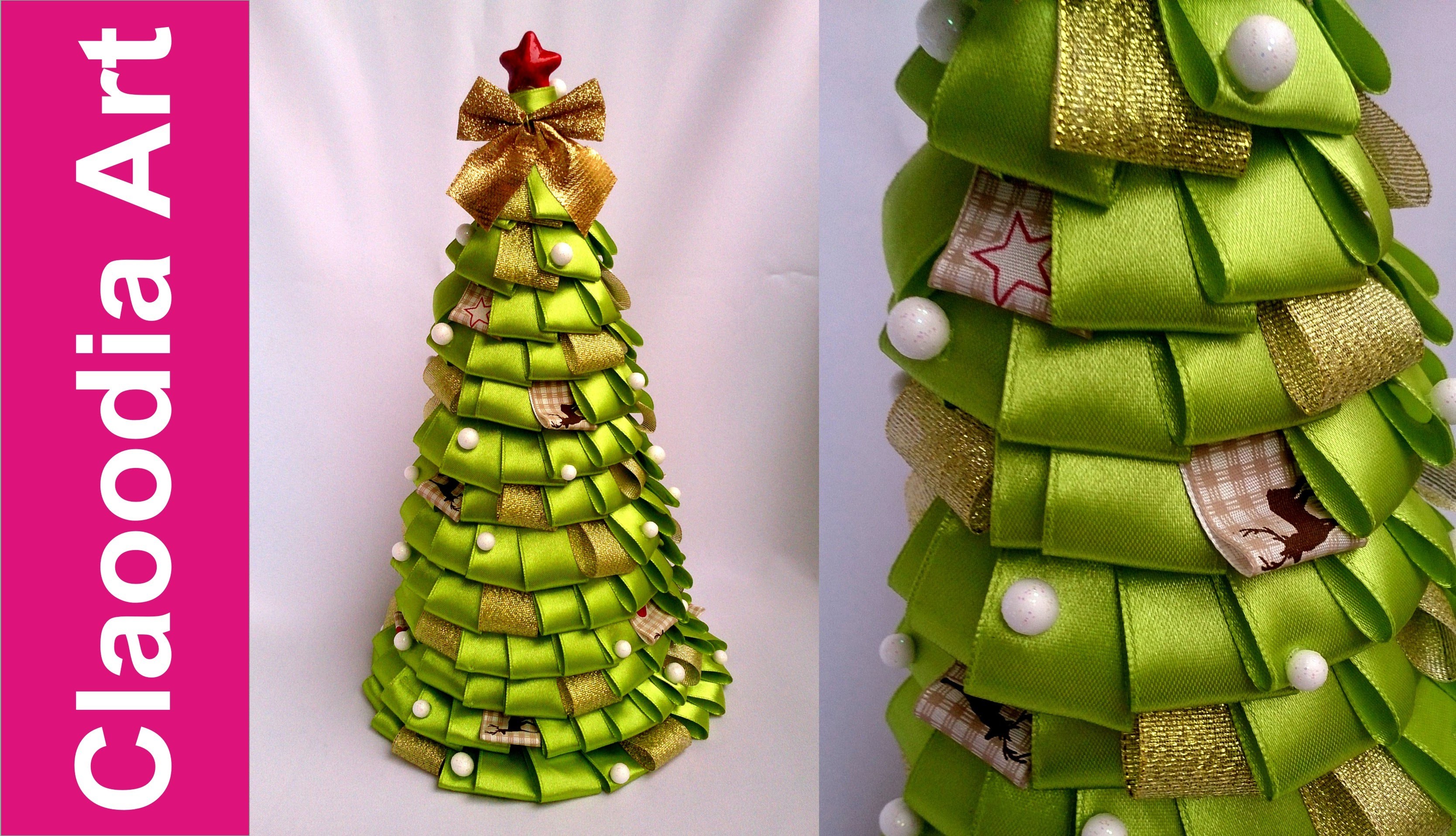 Choinka ze wstążek (Christmas tree, ribbon)