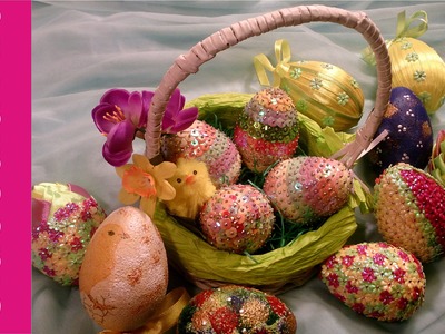Ozdabianie jajek styropianowych - różne sposoby (eggs, easter decorations)
