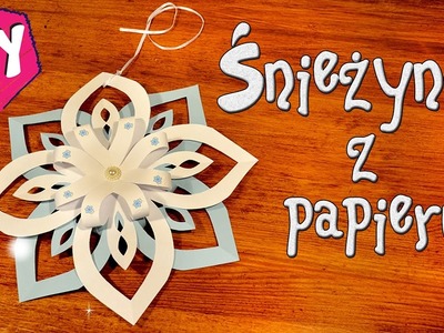 Śnieżynka z papieru -DIY - Ozdoby Świąteczne cz.1 -  tutorial + naklejki Kraina Lodu Elsa SNOWFLAKE
