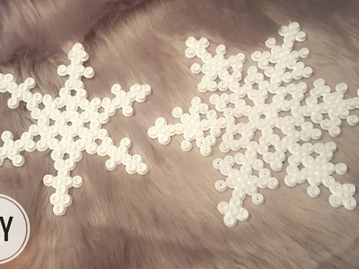 DIY Śnieżynki z koralików do prasowania. Dekoracja świąteczna.Schneeflocken aus Bügelperlen