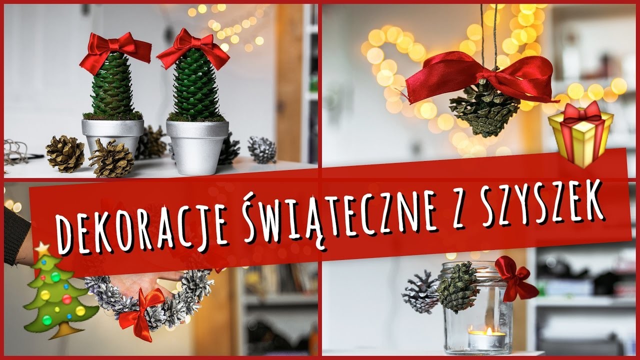 Proste dekoracje świąteczne z szyszek || christmas decorations diy