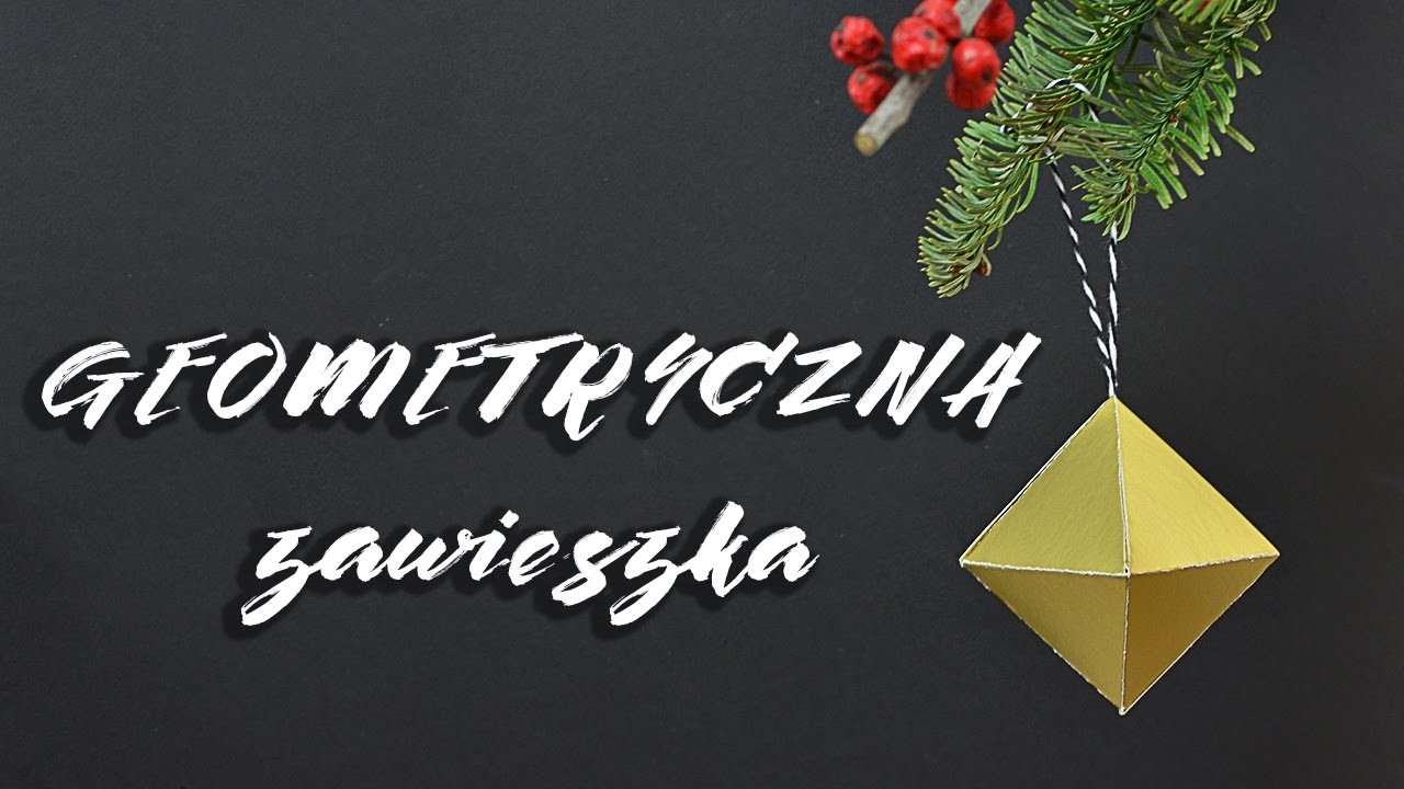 Geometryczna zawieszka na choinkę DIY 