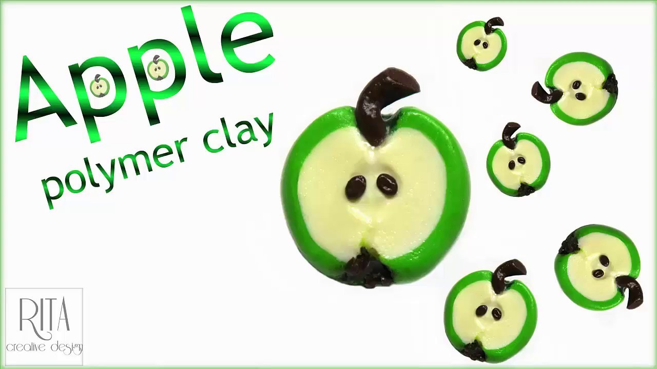 JAK ZROBIĆ JABŁKO Z MODELINY | fimo | miniature apple polymer clay