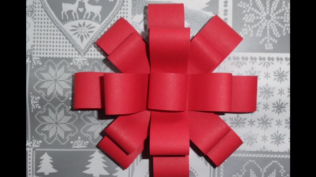 Efektowna kokarda na prezent. jak zrobić kokardę z papieru. paper bow