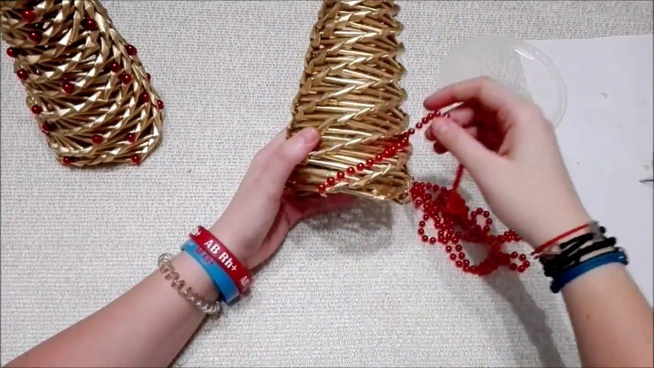 Choinka z wikliny papierowej ( How to make a Christmas tree)