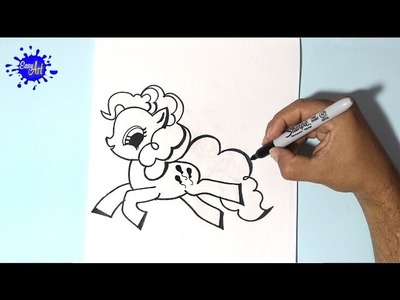 How to draw my little pony - Como dibujar a Pinkie pie 2 - how to draw pinkie pie