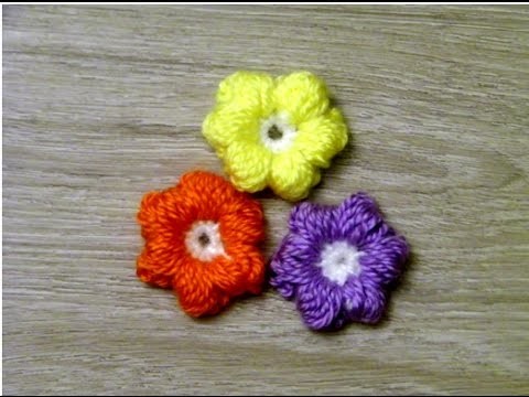 No 115# Bąbelkowe kwiatki na szydełku - Puff stich flower crochet