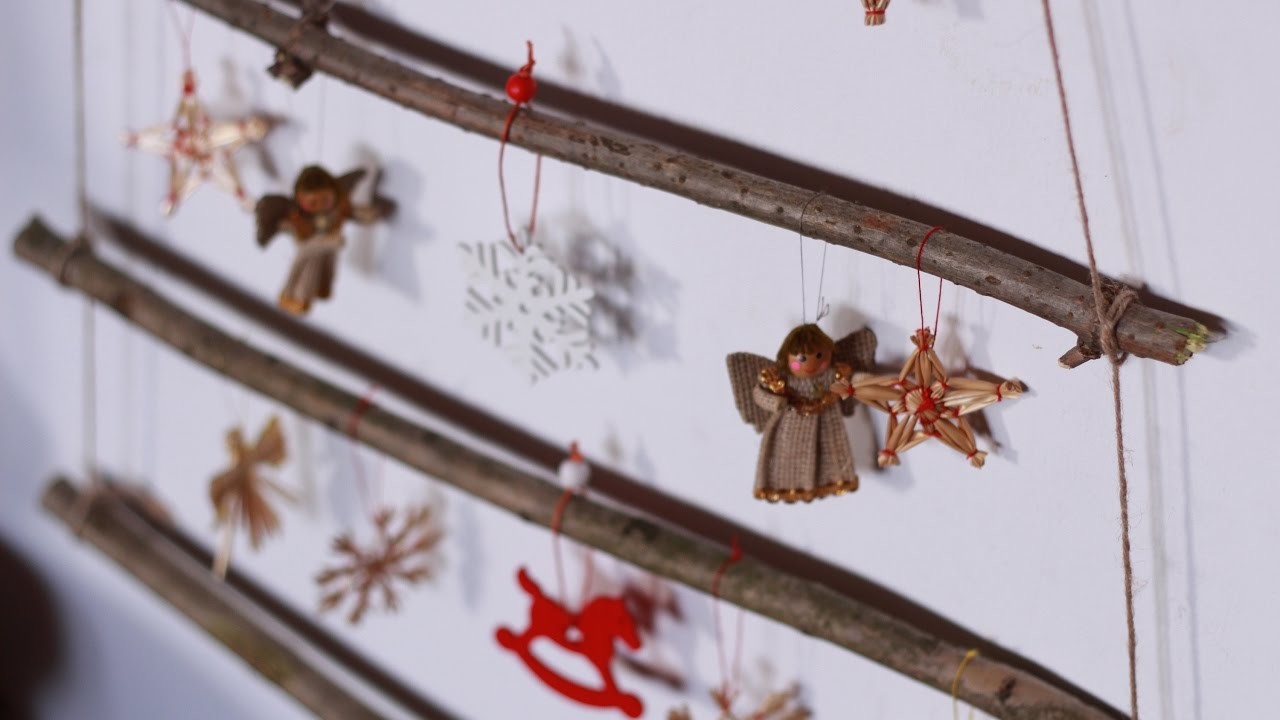Choinka z patyków i sznurka, czyli dekoracje bożonarodzeniowe na ostatnią chwilę