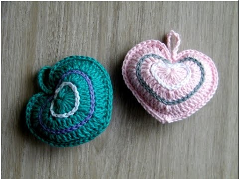 No 123# Serce 3d na szydełku - Heart 3d on crochet