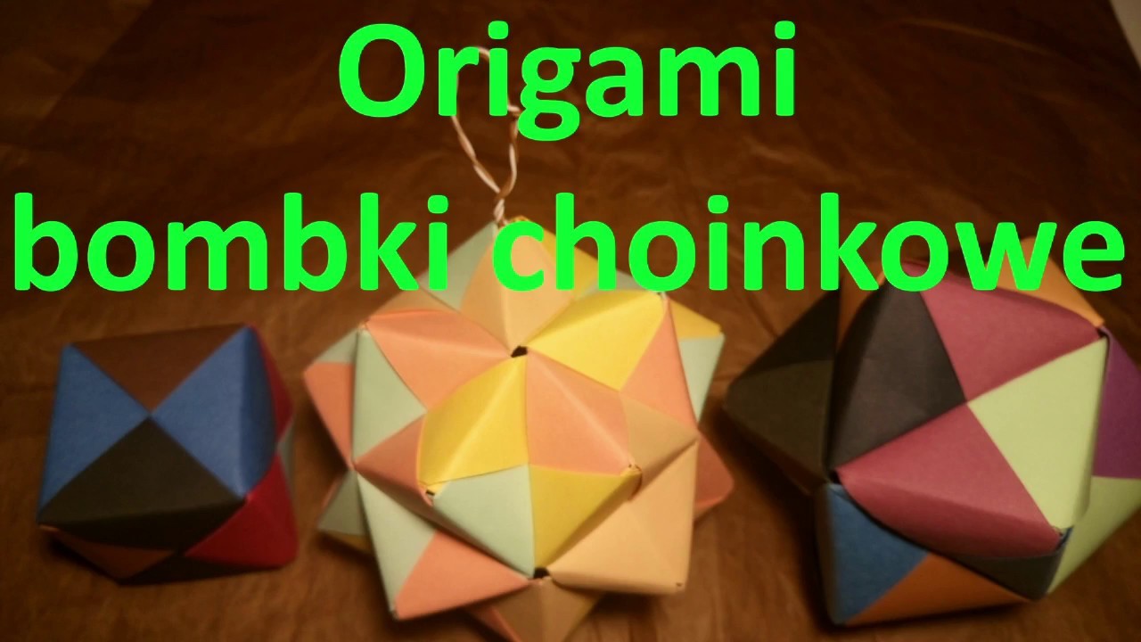 Origami - bombka choinkowa 1