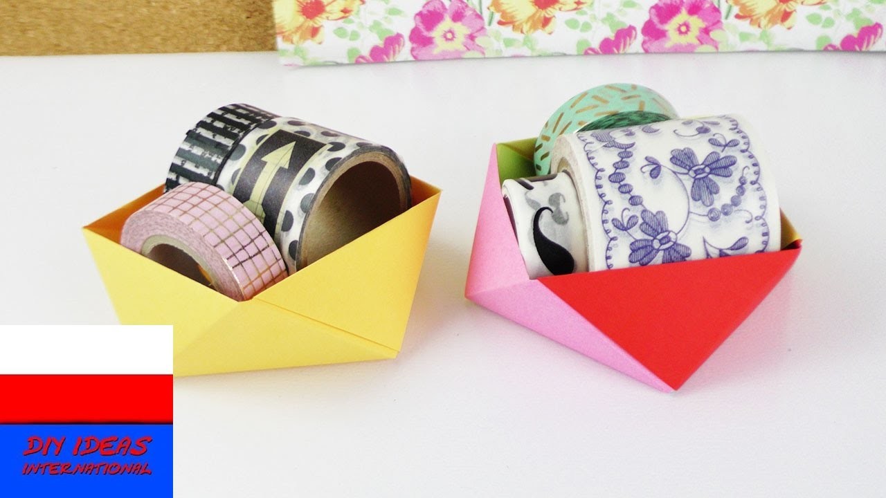 Origami | pomysł na pudełko | dekoracja biurka | praktyczny pomysł