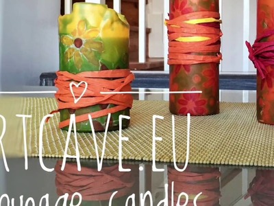 Decoupage candles