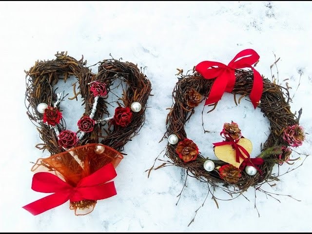 DIY   Valentine's Day Wreath.  WALENTYNKI -pomysł na prezent