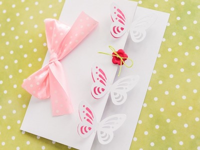 How to Make - Greeting Card Butterflies - Step by Step DIY | Kartka Okolicznościowa Motyle