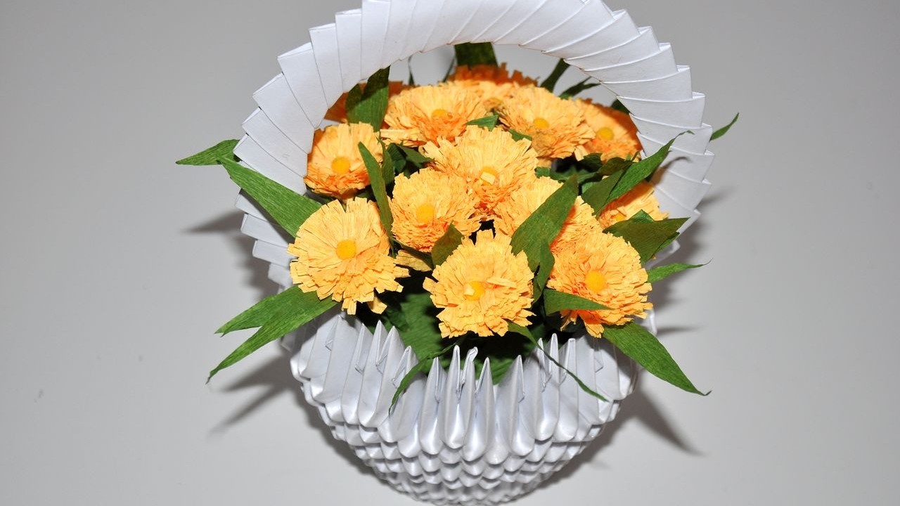 Kwiaty z bibuły do koszyczków # Crepe paper flowers DIY
