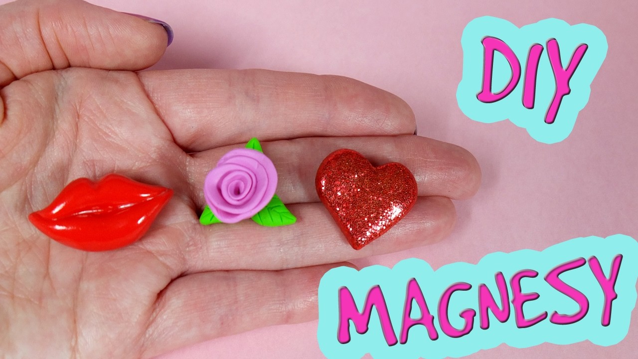 3 DIY Magnesy na Walentynki! Pomysły na prezenty na Walentynki. Wyroby z modeliny tutoriaL