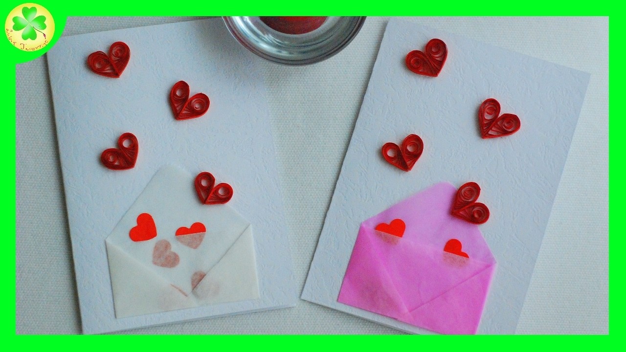 Jak zrobić Kartkę Walentynkową metodą quillingu. How to make a Valentine Card with Quilling