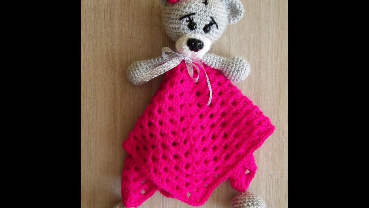 No 131# Kocyk z misiem dla dziecka na szydełku - Crochet lovely baby blanket with bear- PART 1-2