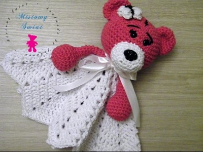 No 134# Kocyk z misiem dla dziecka na szydełku - Crochet lovely baby blanket with bear- PART 1-2
