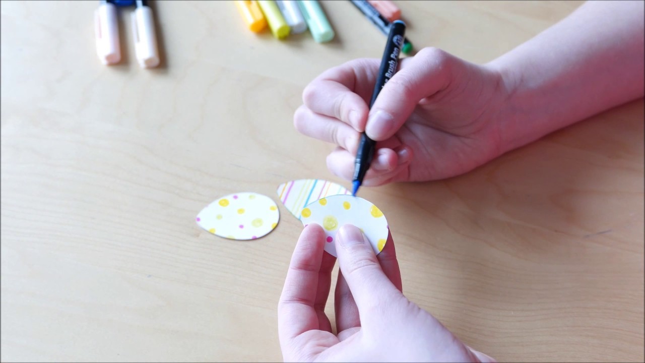 How to Make - Easy Simple Easter Card Eggs  - Step by Step DIY | Kartka Wielkanocna Pisanki