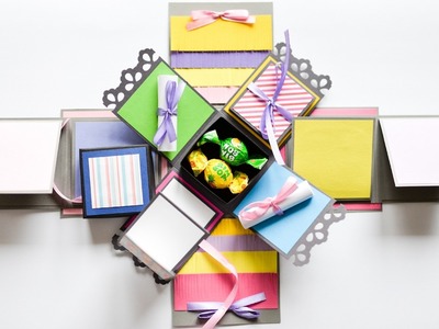 How to Make - Exploding Box Birthday Gift - Step by Step DIY | Eksplodujące Pudełko Urodziny Prezent