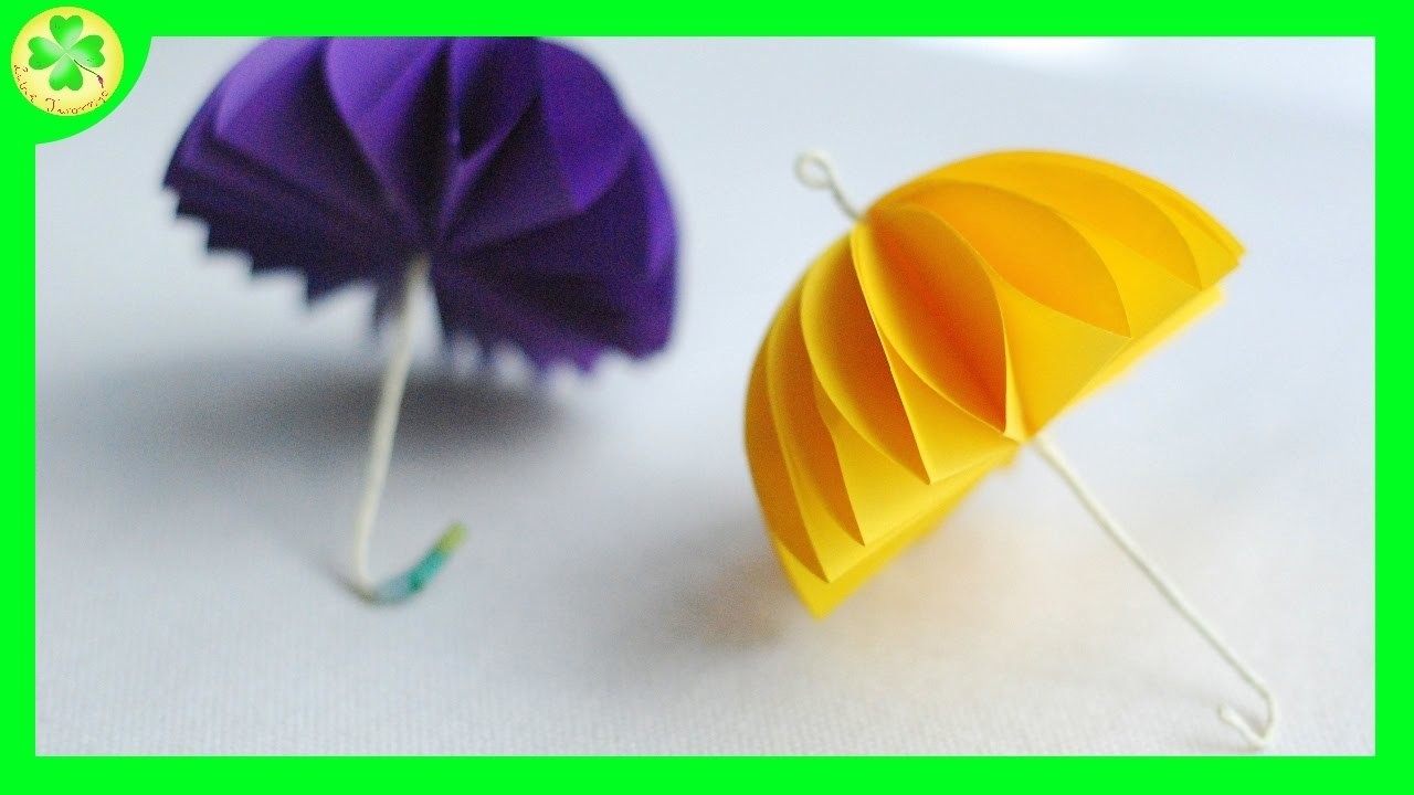 Parasol z papierowych kółek. DIY Umbrella from paper circles