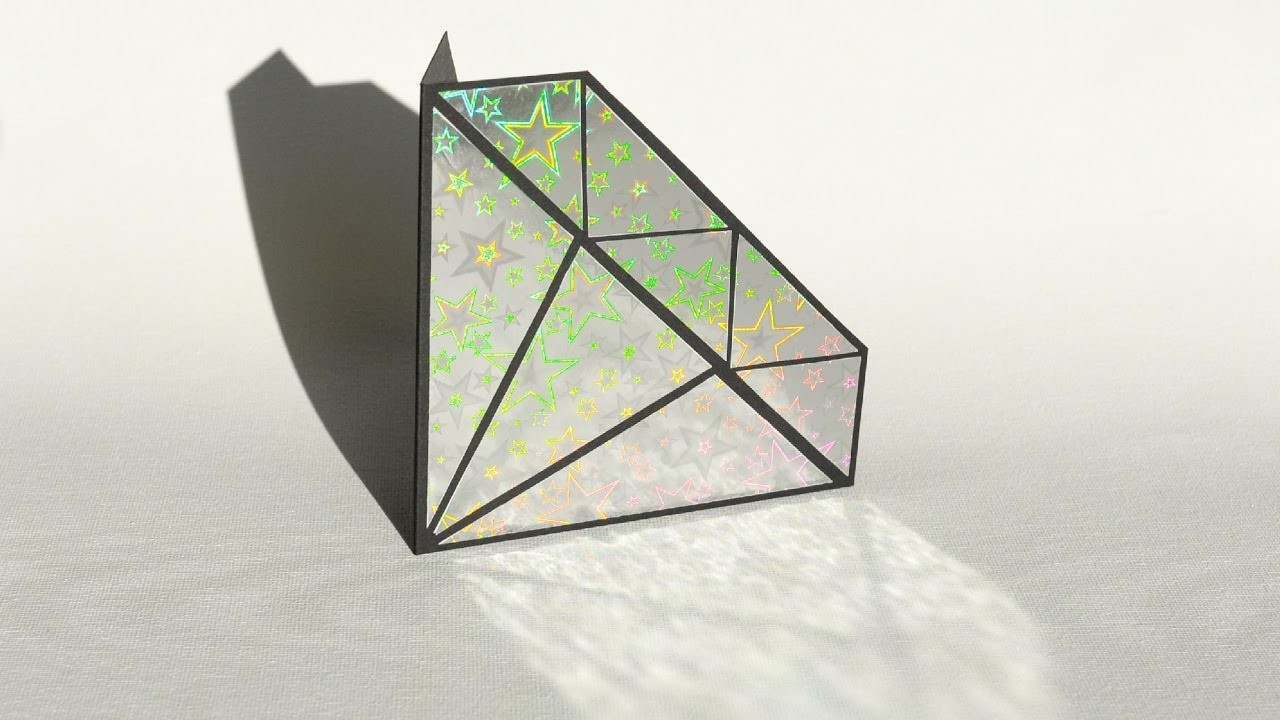 How to Make - Holographic Diamond Greeting Card - Step by Step DIY | Kartka Diament